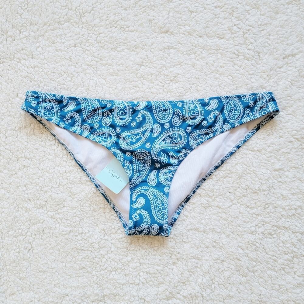 Cupshe Medium Coverage All Over Print Bikini Bottoms